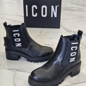 Stivaletto icon - ic04405sd nero basso lucido
