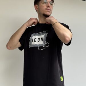 T-shirt icon nera - icus2s5t058