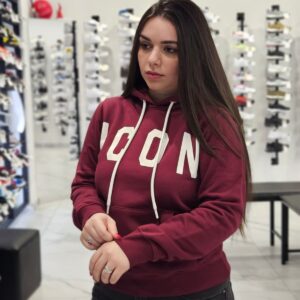 Felpa donna icon bordeaux - icdf2w6f001