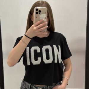 T-shirt icon donna - IDT021 NERO